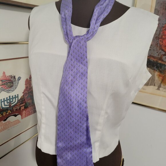 Vintage 100% Silk Scarf Tie or Headband - Picture 3 of 3